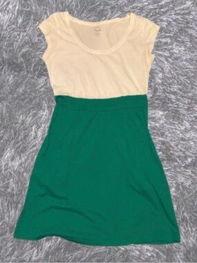 Old Navy Color-Block Dress, green/white, size M